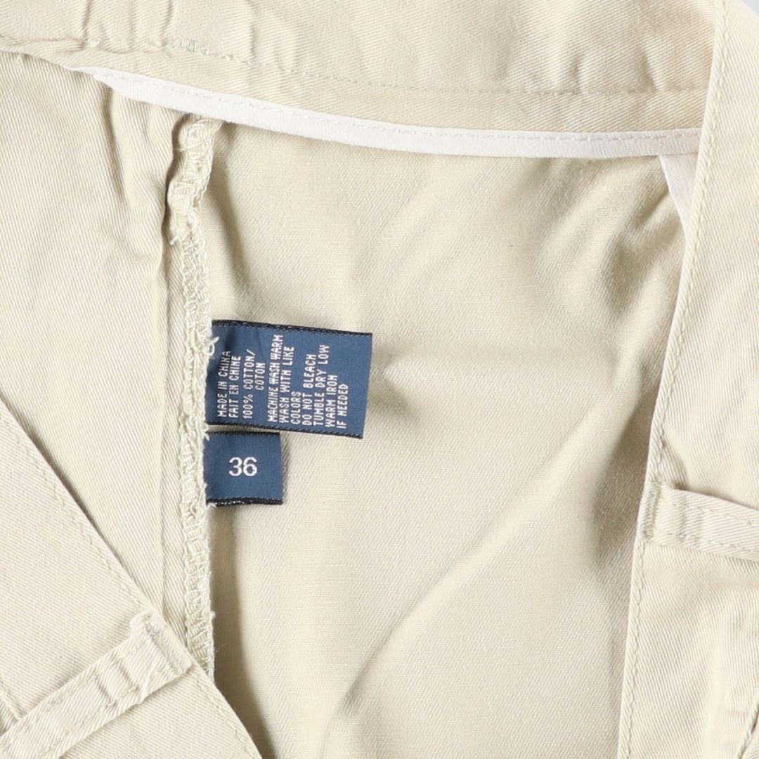 Ralph Lauren POLO by Ralph Lauren TYLER SHORT Two-pleat chino shorts, short pants, men's size W37 cotton Beige type Vintage Second Hand