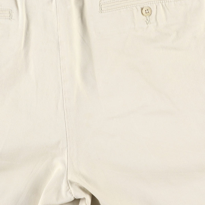 Ralph Lauren POLO by Ralph Lauren TYLER SHORT Two-pleat chino shorts, short pants, men's size W37 cotton Beige type Vintage Second Hand