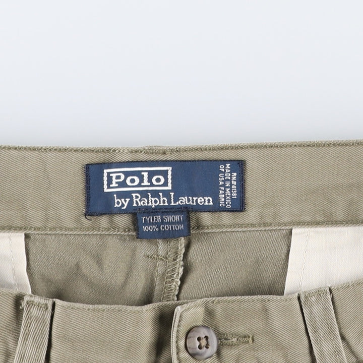 Ralph Lauren POLO by Ralph Lauren TYLER SHORT Two-pleat chino shorts, short pants, men's size w31 cotton Beige type Vintage Second Hand