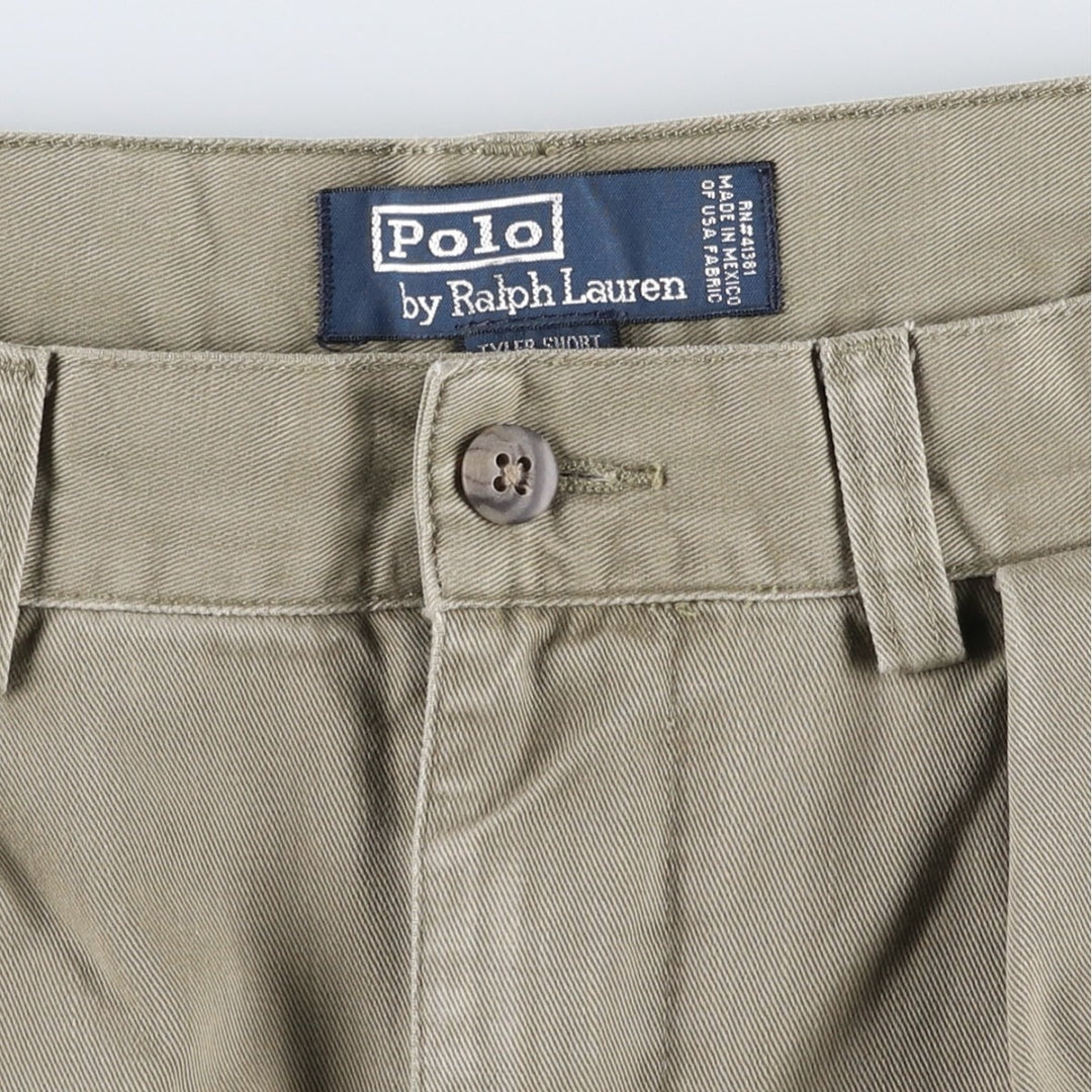 Ralph Lauren POLO by Ralph Lauren TYLER SHORT Two-pleat chino shorts, short pants, men's size w31 cotton Beige type Vintage Second Hand
