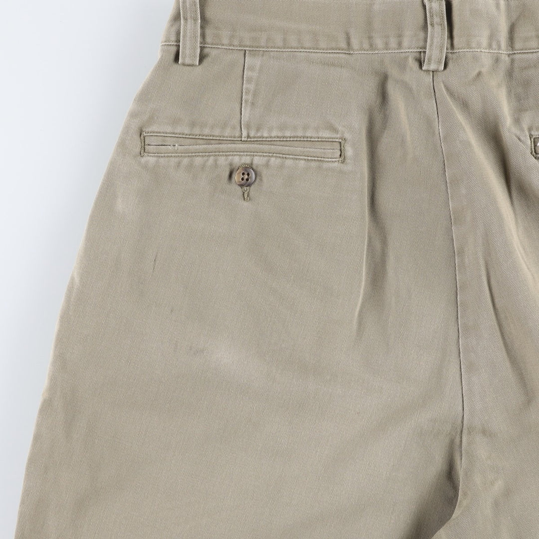 Ralph Lauren POLO by Ralph Lauren TYLER SHORT Two-pleat chino shorts, short pants, men's size w31 cotton Beige type Vintage Second Hand