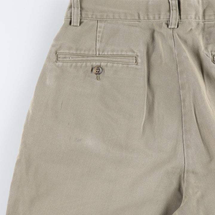 Ralph Lauren POLO by Ralph Lauren TYLER SHORT Two-pleat chino shorts, short pants, men's size w31 cotton Beige type Vintage Second Hand