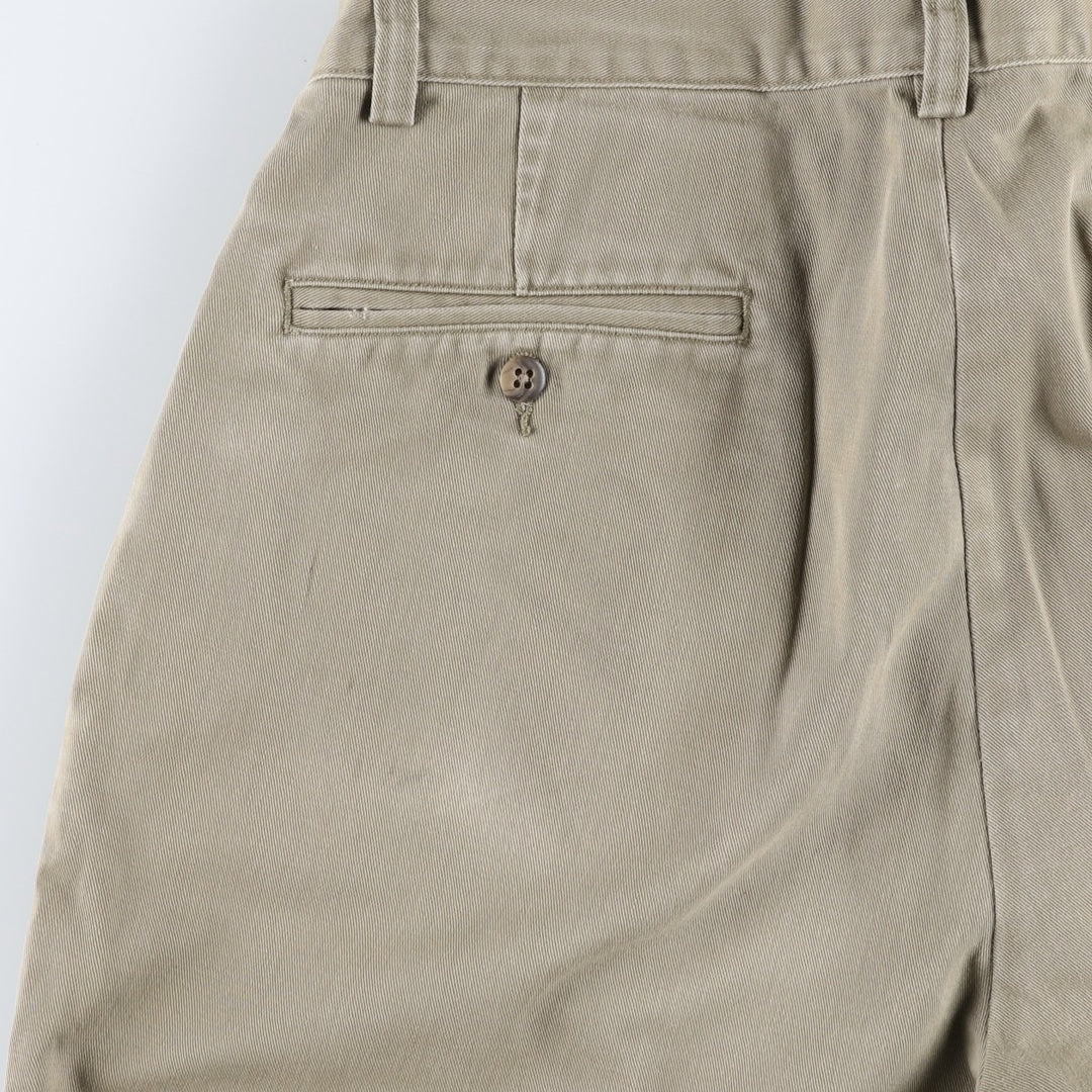 Ralph Lauren POLO by Ralph Lauren TYLER SHORT Two-pleat chino shorts, short pants, men's size w31 cotton Beige type Vintage Second Hand