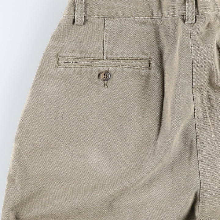 Ralph Lauren POLO by Ralph Lauren TYLER SHORT Two-pleat chino shorts, short pants, men's size w31 cotton Beige type Vintage Second Hand