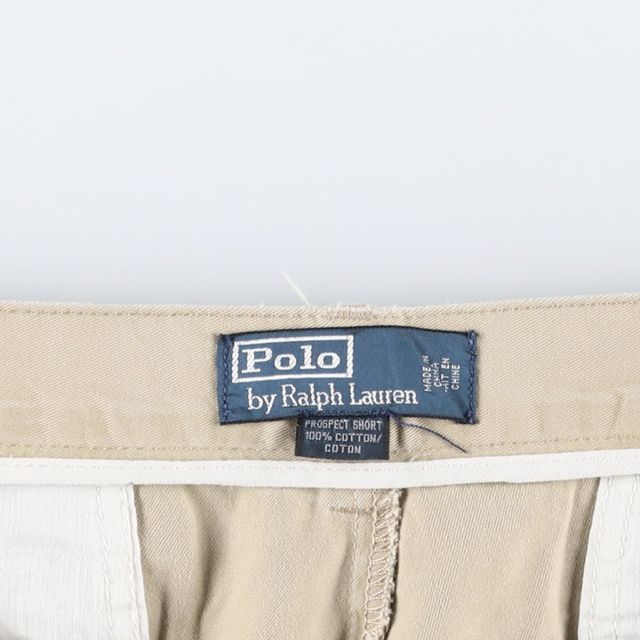 Ralph Lauren POLO by Ralph Lauren PROSPECT SHORT Chino Shorts, Men's Size W39 (approx.) cotton Beige type Vintage Second Hand