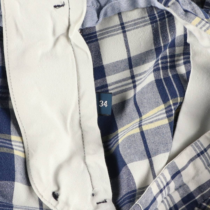 Ralph Lauren POLO by Ralph Lauren Check Pattern Cotton Shorts Short Pants Men's W35 cotton navy blue type Vintage Second Hand