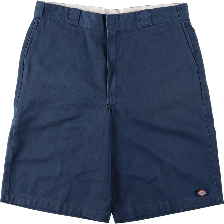 Dickies work shorts, men's size W39 (approx.) polyester navy blue type Vintage Second Hand