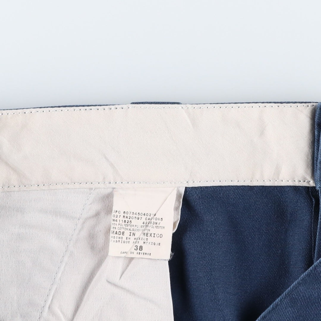 Dickies work shorts, men's size W39 (approx.) polyester navy blue type Vintage Second Hand