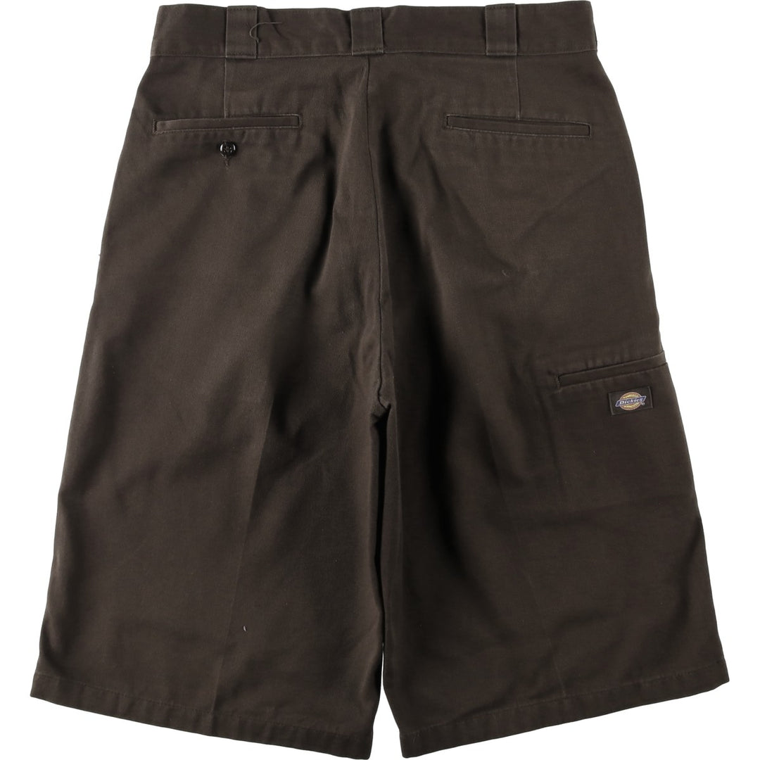 Dickies Work Shorts, Half Pants, Men's, W34 equivalent polyester brown type Vintage Second Hand