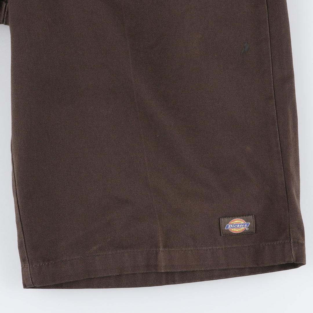 Dickies Work Shorts, Half Pants, Men's, W34 equivalent polyester brown type Vintage Second Hand