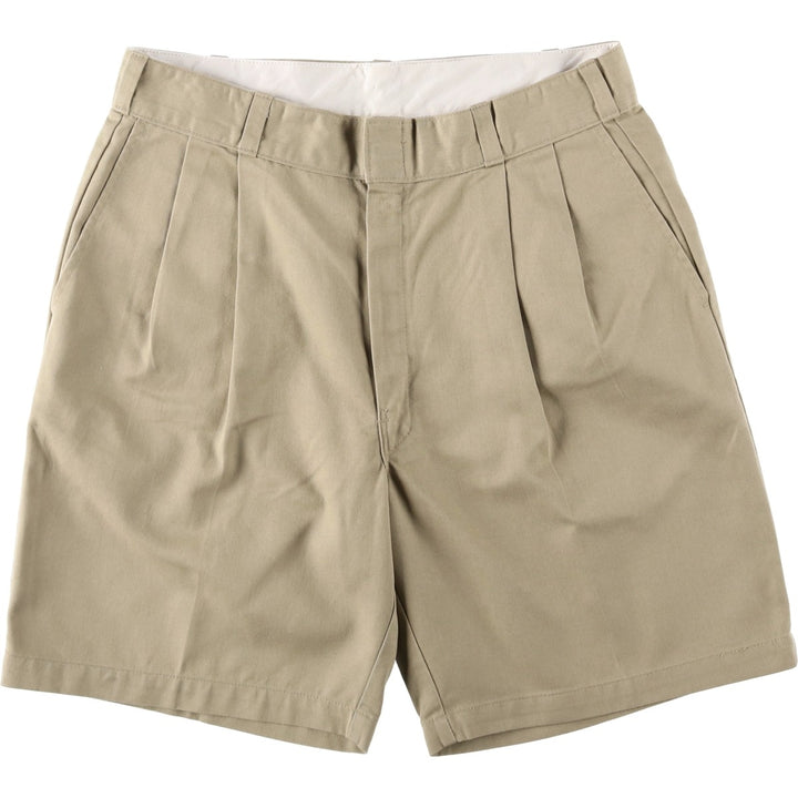 Dickies two-pleat work shorts, men's size W34 (approx.) polyester Beige type Vintage Second Hand