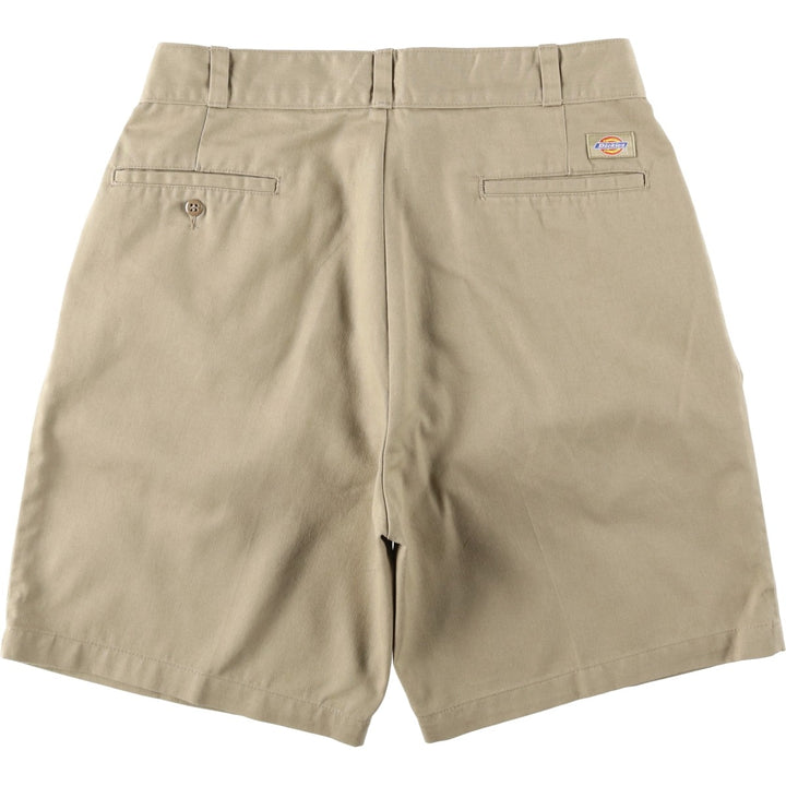 Dickies two-pleat work shorts, men's size W34 (approx.) polyester Beige type Vintage Second Hand