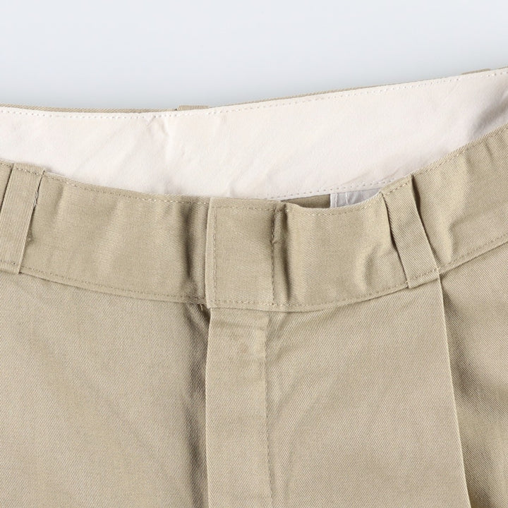 Dickies two-pleat work shorts, men's size W34 (approx.) polyester Beige type Vintage Second Hand