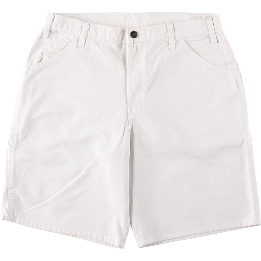 Dickies painter shorts, men's size W33 (approx.) unclear white type Vintage Second Hand