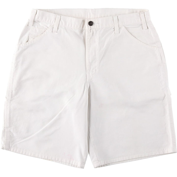 Dickies painter shorts, men's size W33 (approx.) unclear white type Vintage Second Hand