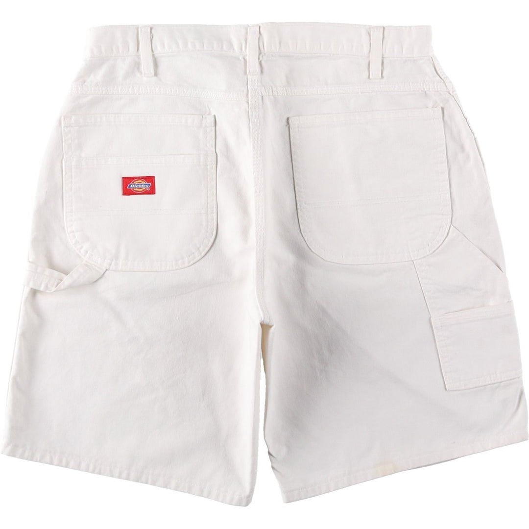 Dickies painter shorts, men's size W33 (approx.) unclear white type Vintage Second Hand
