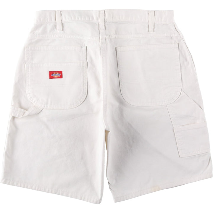 Dickies painter shorts, men's size W33 (approx.) unclear white type Vintage Second Hand