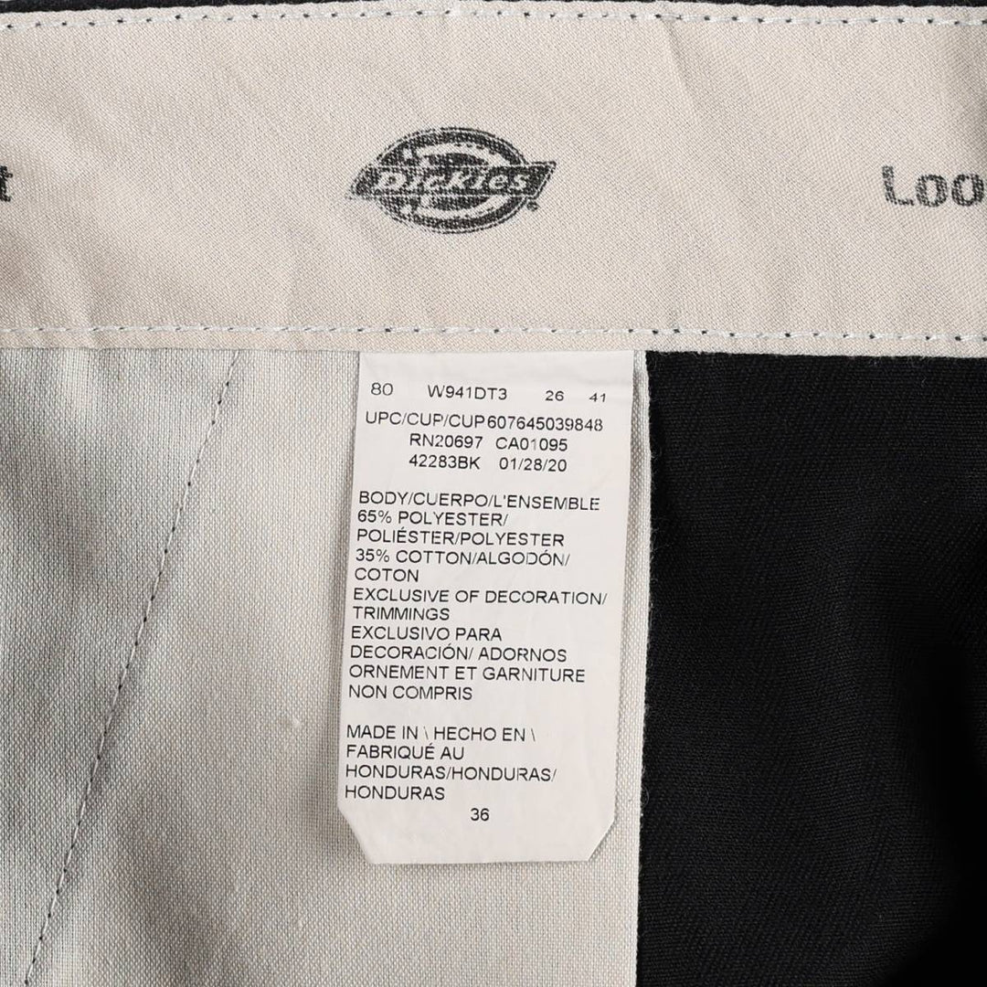 Dickies Loose Fit Work Shorts, Half Pants, Men's, W36 equivalent polyester black type Vintage Second Hand