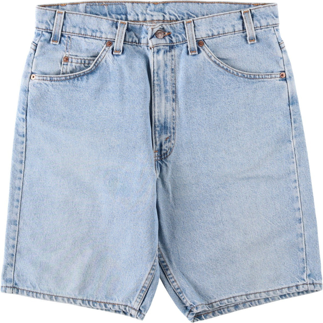 90'S Levi's 505 Regular Fit Orange Tab Denim Shorts, Made in USA, Men's Size W34 (approx.), Vintage cotton blue type Vintage Second Hand