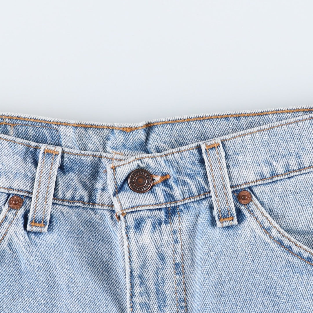 90'S Levi's 505 Regular Fit Orange Tab Denim Shorts, Made in USA, Men's Size W34 (approx.), Vintage cotton blue type Vintage Second Hand