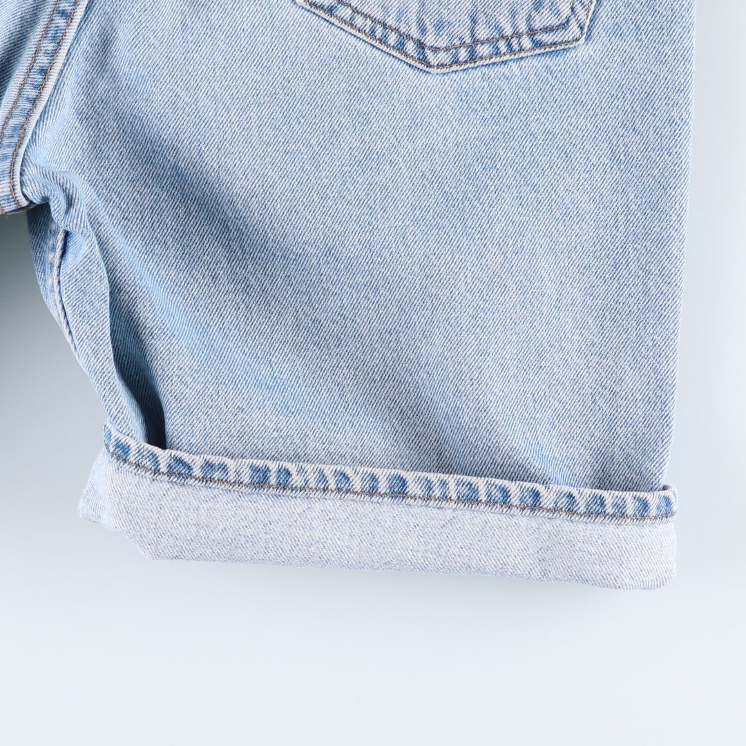 90'S Levi's 505 Regular Fit Orange Tab Denim Shorts, Made in USA, Men's Size W34 (approx.), Vintage cotton blue type Vintage Second Hand