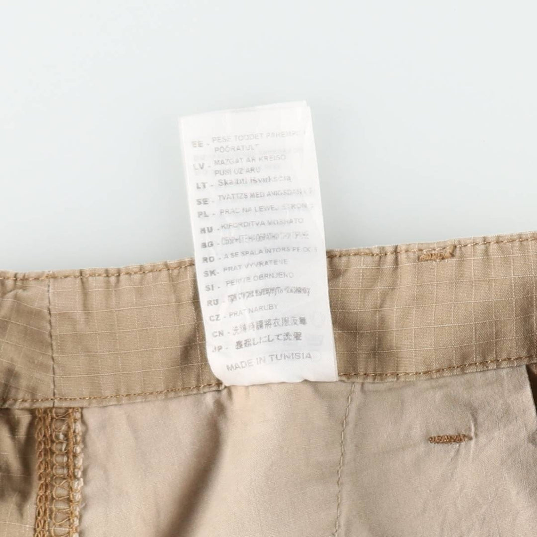 Carhartt CARGO BERMUDA Ripstop Cargo Shorts (Men's W37 equivalent) cotton beige type brown Vintage Second Hand