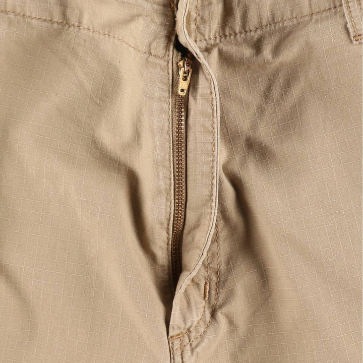 Carhartt CARGO BERMUDA Ripstop Cargo Shorts (Men's W37 equivalent) cotton beige type brown Vintage Second Hand