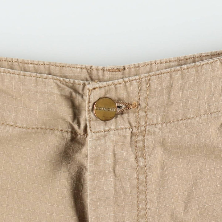 Carhartt CARGO BERMUDA Ripstop Cargo Shorts (Men's W37 equivalent) cotton beige type brown Vintage Second Hand