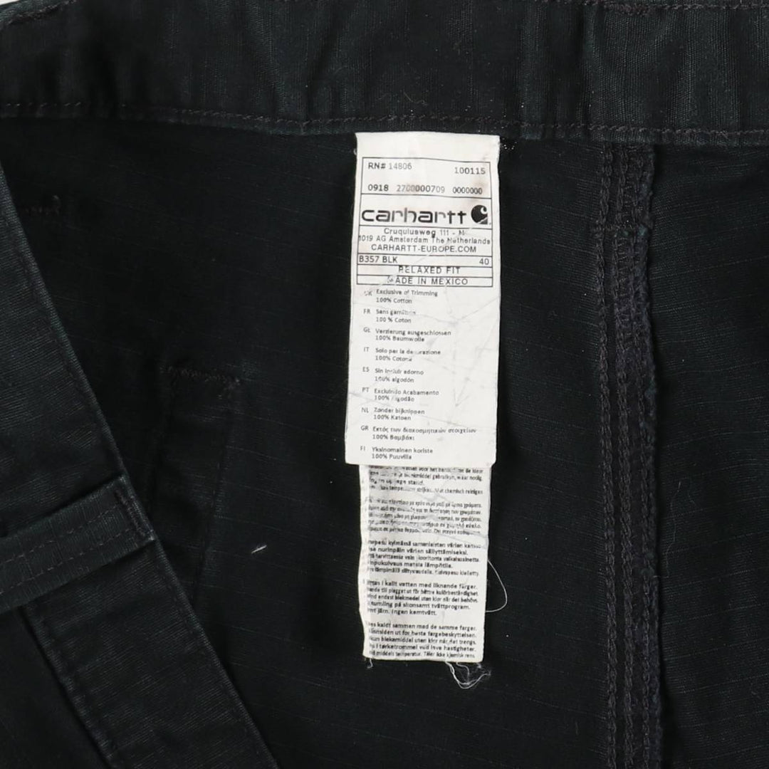 Carhartt Relaxed Fit Cargo Shorts (Men's Size W41) - Large Size cotton black type Vintage Second Hand