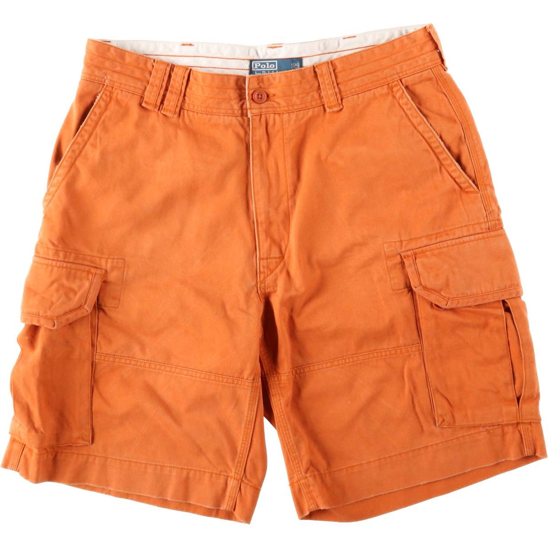 Ralph Lauren POLO by Ralph Lauren cargo shorts, short pants, men's size w36 cotton orange type Vintage Second Hand
