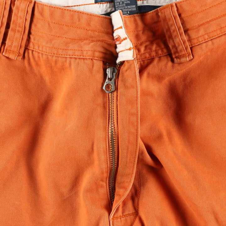 Ralph Lauren POLO by Ralph Lauren cargo shorts, short pants, men's size w36 cotton orange type Vintage Second Hand