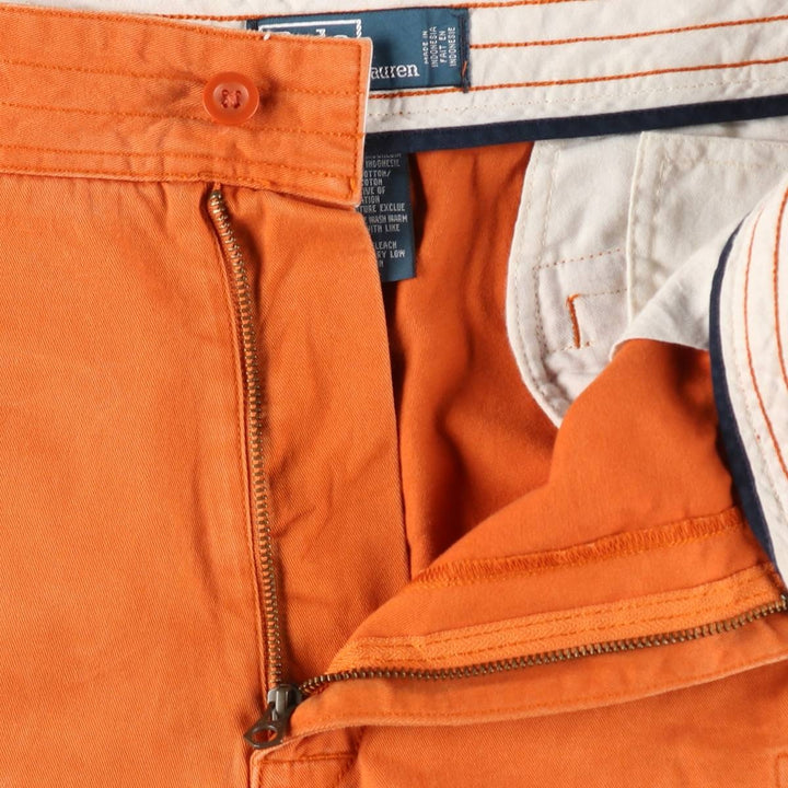Ralph Lauren POLO by Ralph Lauren cargo shorts, short pants, men's size w36 cotton orange type Vintage Second Hand
