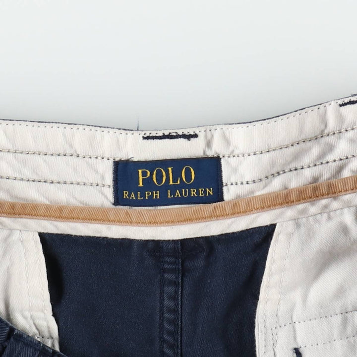 Ralph Lauren POLO RALPH LAUREN cargo shorts, men's size W35 cotton navy blue type Vintage Second Hand