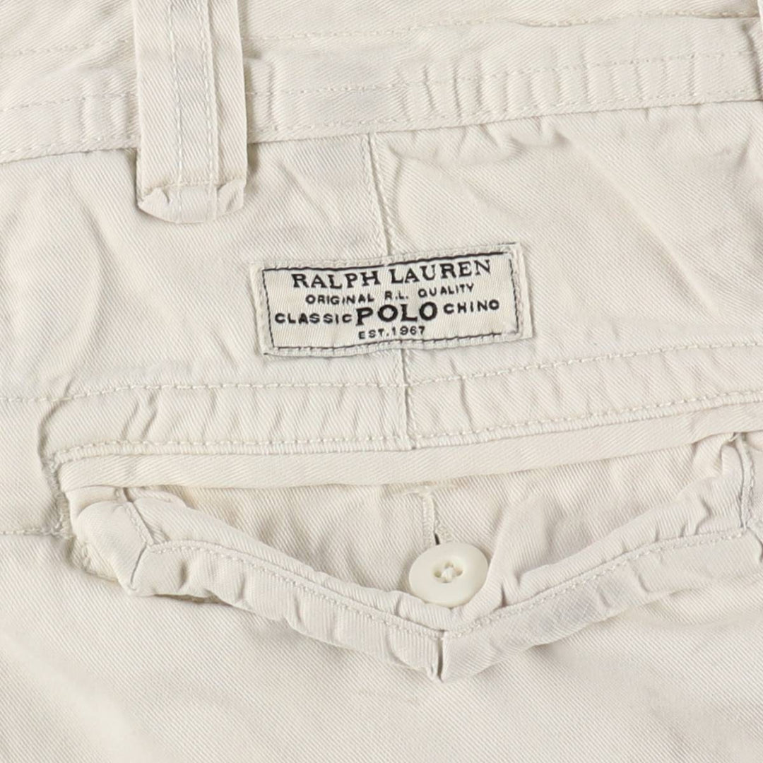 Ralph Lauren POLO by Ralph Lauren cargo shorts, short pants, men's size w36 cotton ivory Vintage Second Hand