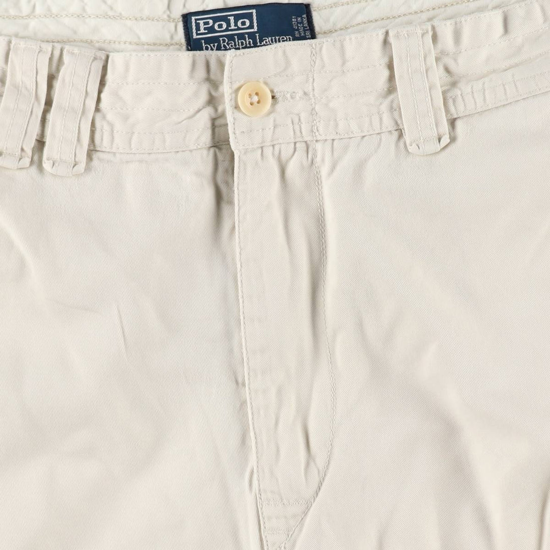 Ralph Lauren POLO by Ralph Lauren cargo shorts, short pants, men's size w36 cotton ivory Vintage Second Hand