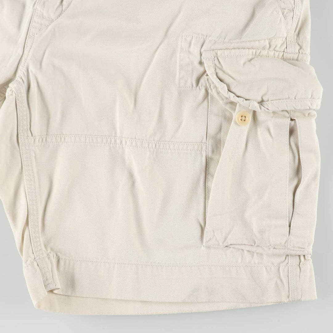 Ralph Lauren POLO by Ralph Lauren cargo shorts, short pants, men's size w36 cotton ivory Vintage Second Hand