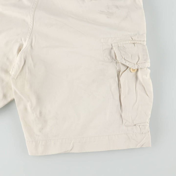 Ralph Lauren POLO by Ralph Lauren cargo shorts, short pants, men's size w36 cotton ivory Vintage Second Hand
