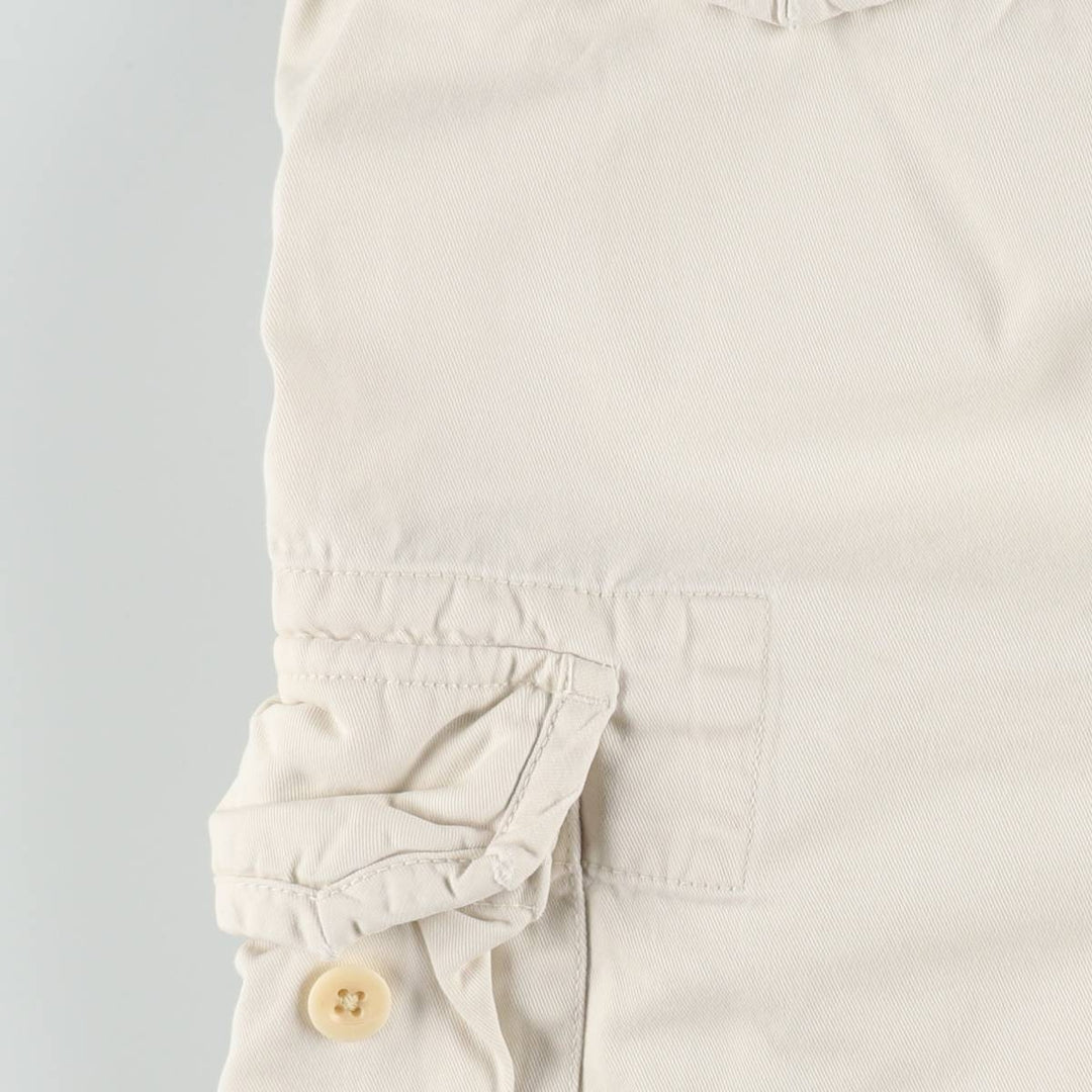 Ralph Lauren POLO by Ralph Lauren cargo shorts, short pants, men's size w36 cotton ivory Vintage Second Hand