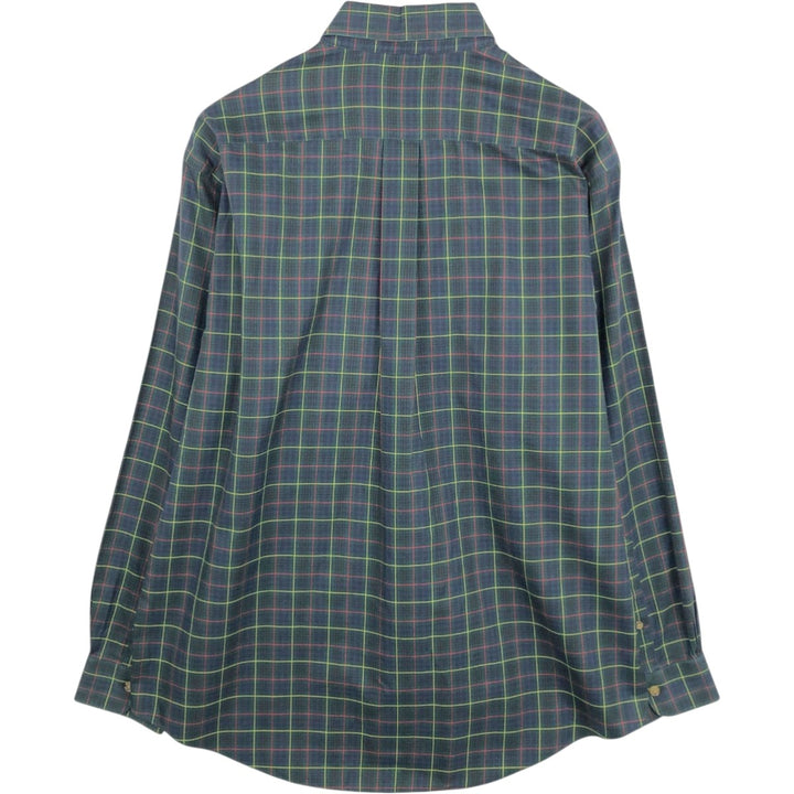 Brooks Brothers Est.1818 Long Sleeve Button-Down Check Shirt, Men's Size L cotton green type Vintage Second Hand