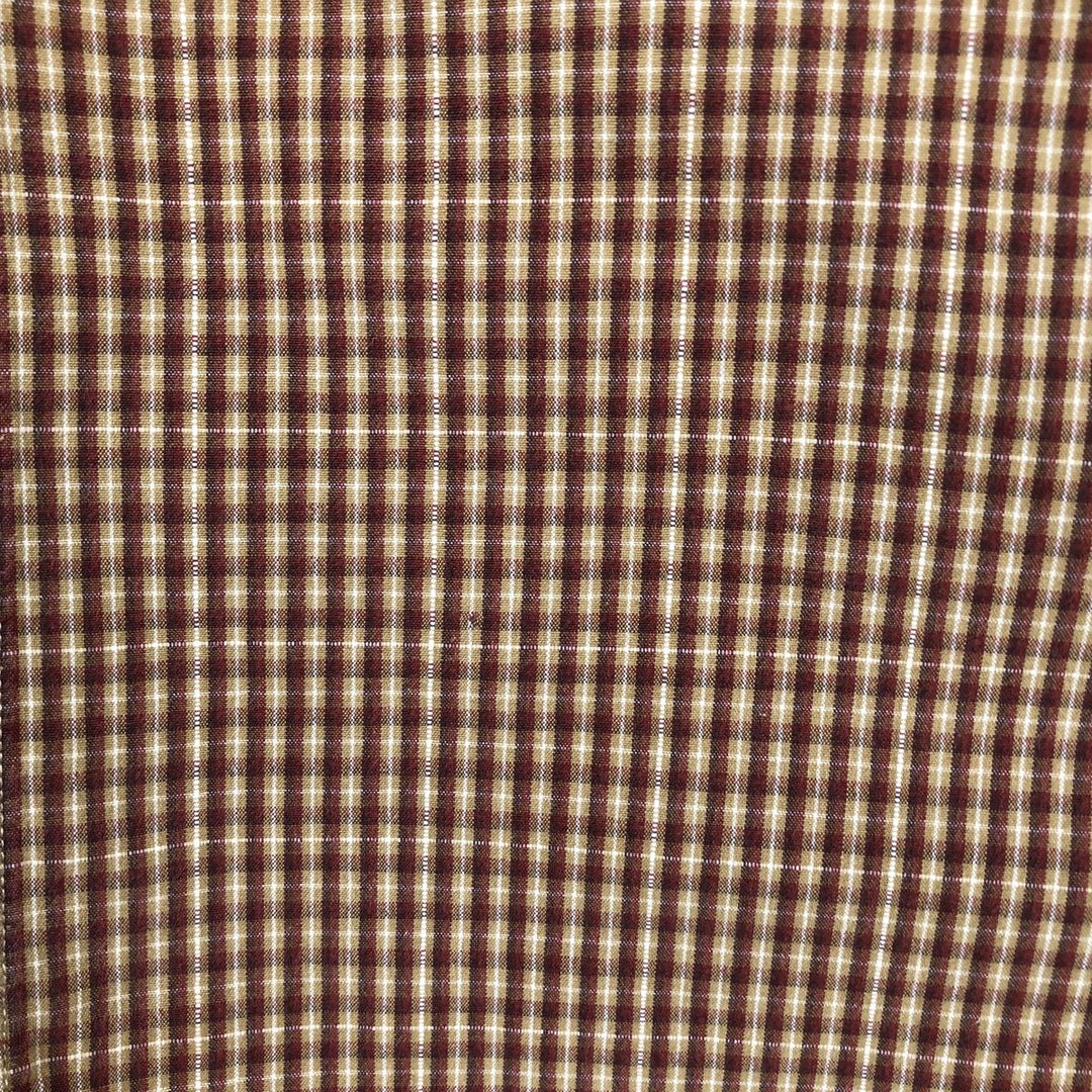 2000'S Columbia long-sleeved button-down check shirt, men's size L cotton brown type Vintage Second Hand