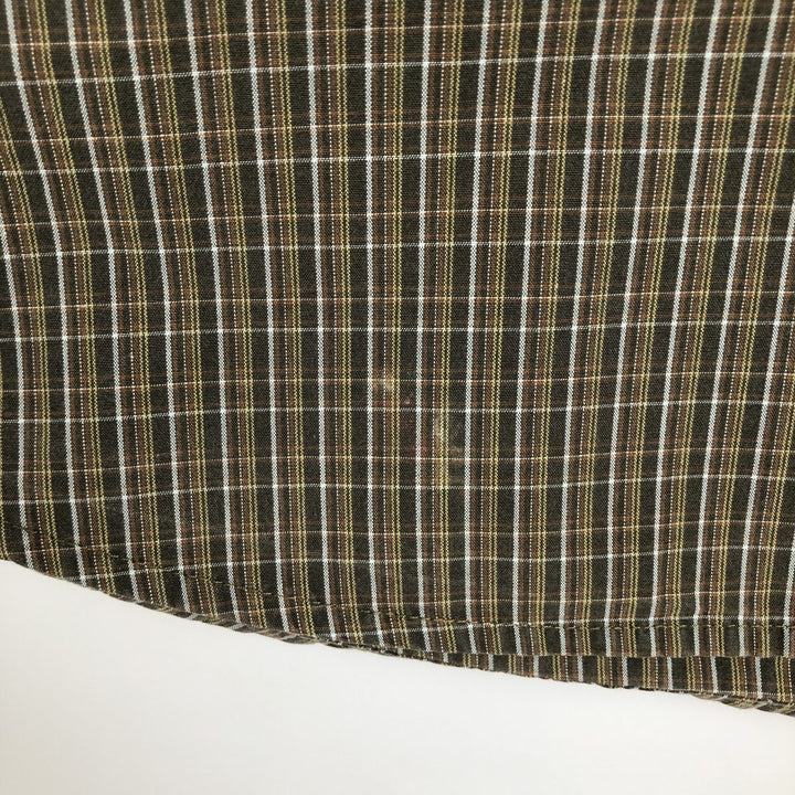 Eddie Bauer Long Sleeve Button-Down Check Shirt, Men's Size L cotton Khaki type Vintage Second Hand