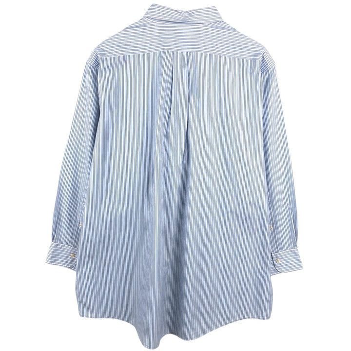 Brooks Brothers 346 Wide Collar Long Sleeve Striped Shirt, Men's Size XXL (approx.) cotton white type Vintage Second Hand