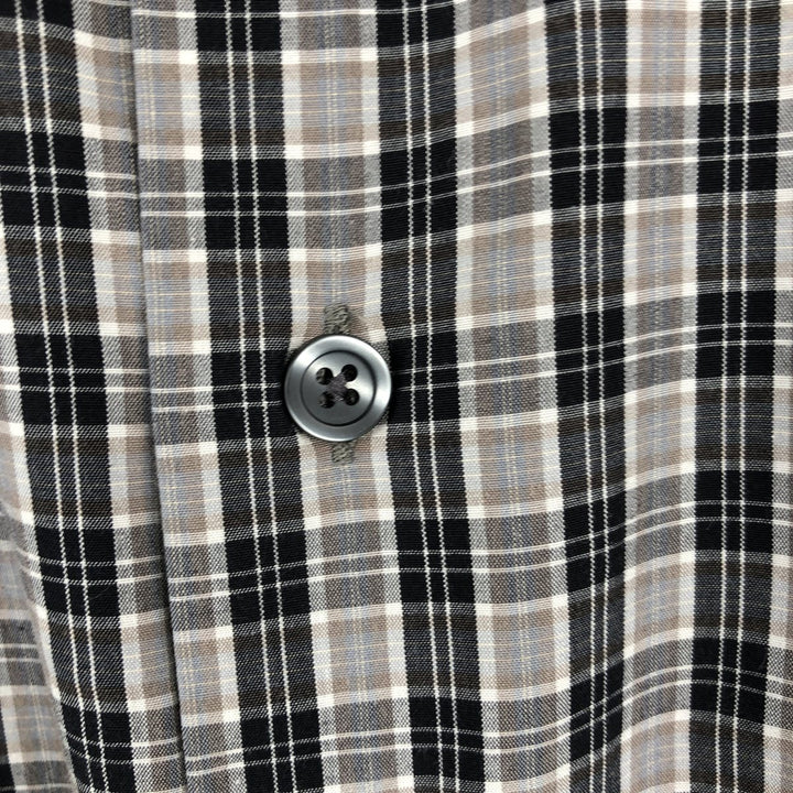 Eddie Bauer Men's Long Sleeve Cotton Check Shirt, Size L cotton gray type Vintage Second Hand