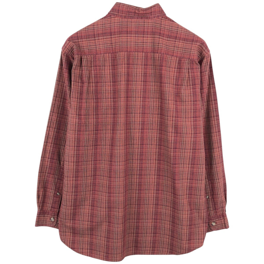 2000'S Columbia XCO Long-Sleeve Button-Down Check Shirt, Men's Size M (approx.) cotton red type reddish brown Vintage Second Hand