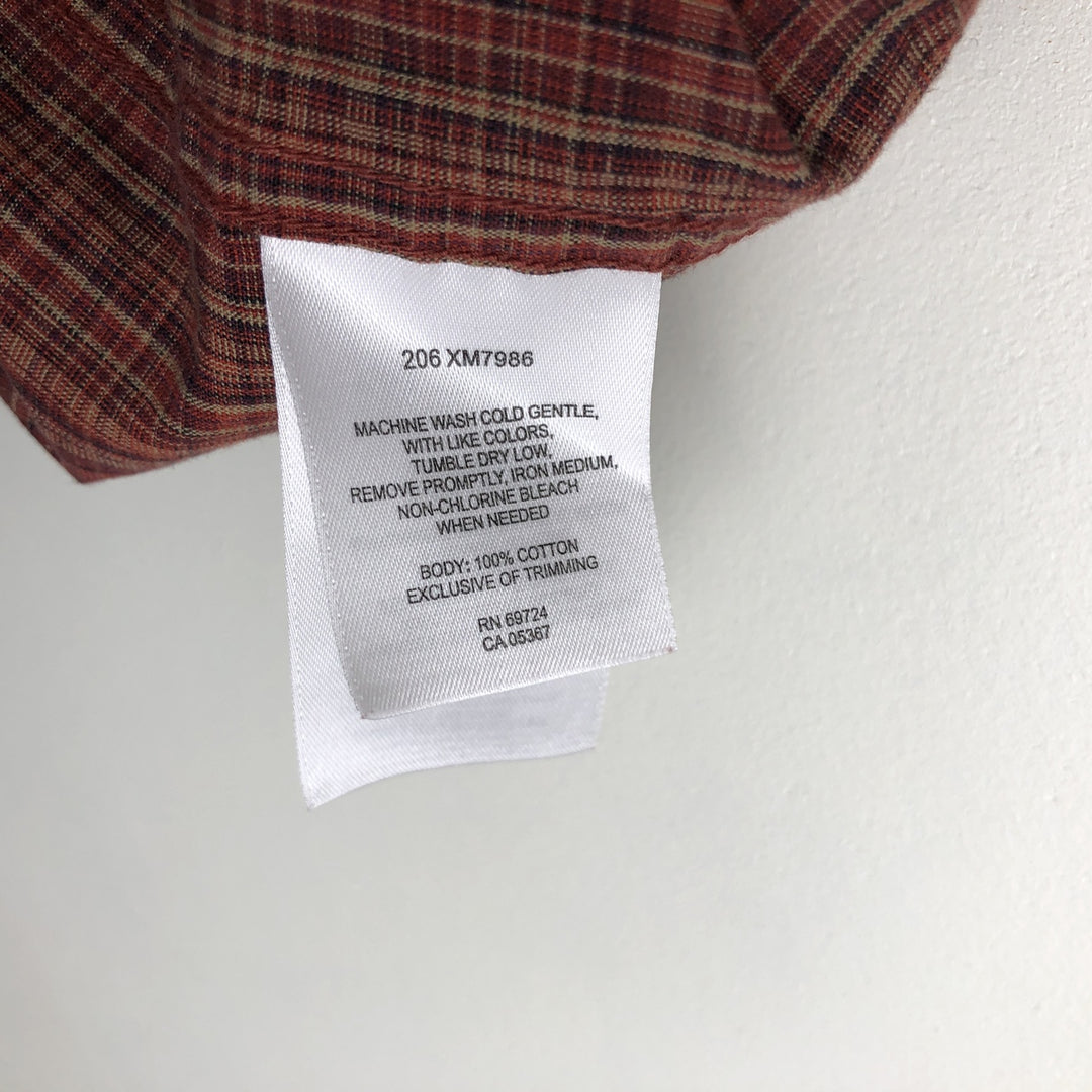 2000'S Columbia XCO Long-Sleeve Button-Down Check Shirt, Men's Size M (approx.) cotton red type reddish brown Vintage Second Hand