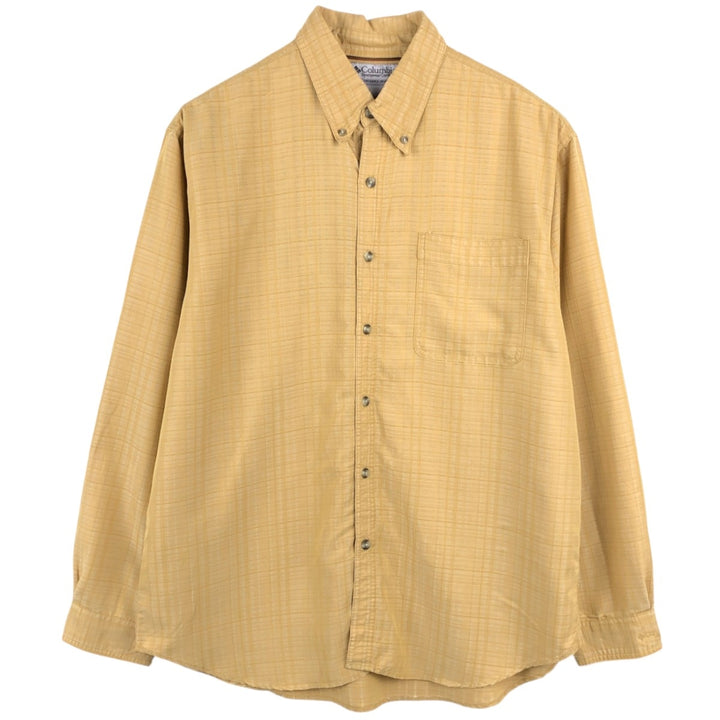 2000'S Columbia GRT Long-Sleeve Button-Down Check Shirt, Men's Size L (approx.) others yellow type Vintage Second Hand