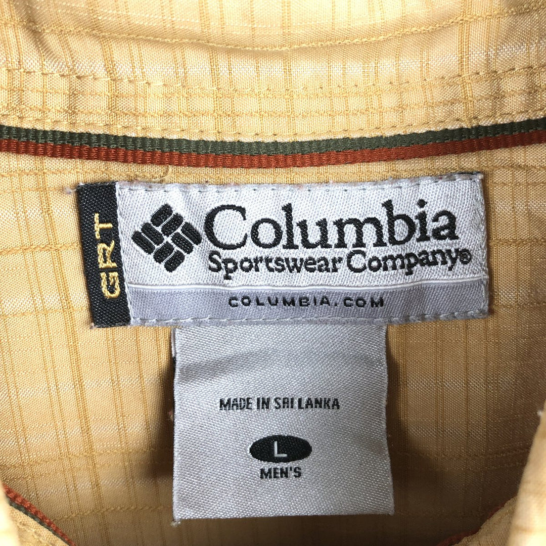 2000'S Columbia GRT Long-Sleeve Button-Down Check Shirt, Men's Size L (approx.) others yellow type Vintage Second Hand