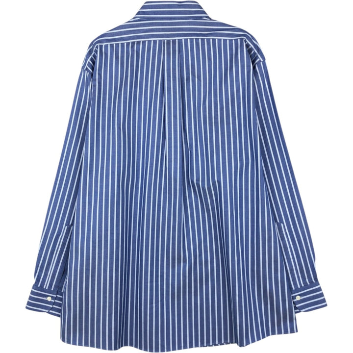 Brooks Brothers Est.1818 Regular Long-Sleeve Button-Down Striped Shirt, Men's Size XL (approx.) Supima Cotton blue type Vintage Second Hand