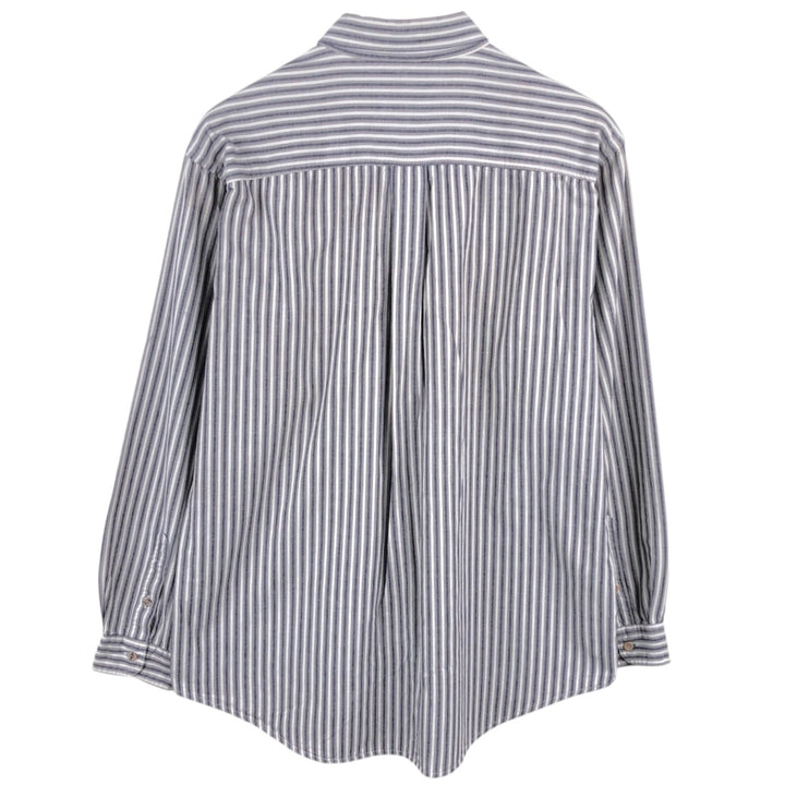1980'S Woolrich Long-Sleeve Button-Down Striped Shirt, Men's Size XL (Equivalent), Vintage unclear white type Vintage Second Hand