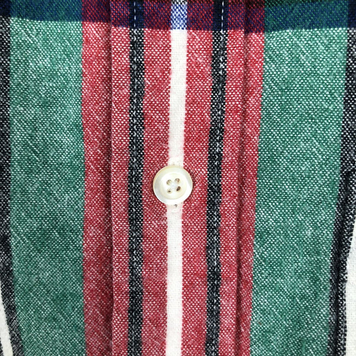90'S GAP Vintage Long Sleeve Button-Down Flannel Check Shirt, Men's Size Medium cotton white type Vintage Second Hand